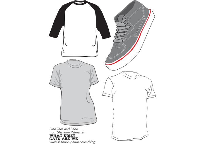 Free Vector T-Shirts and Sneaker Free Vector T-Shirts and Sneaker