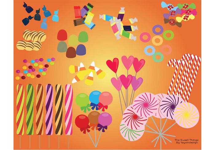 Vector Candies and Sweets Vector Candies and Sweets