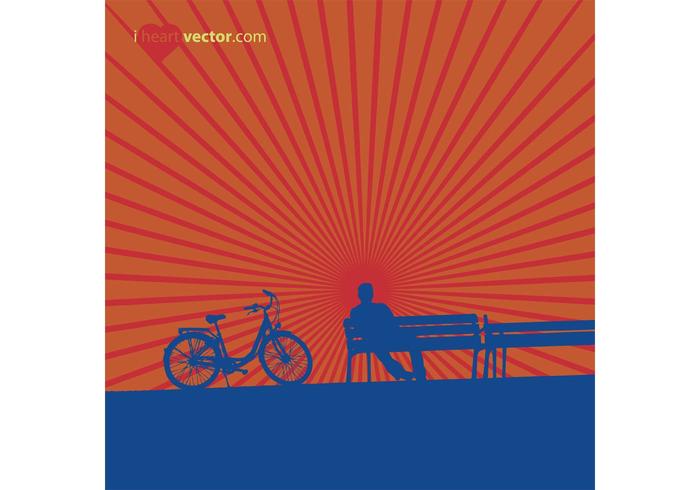 Bike Bench Vector Bike Bench Vector