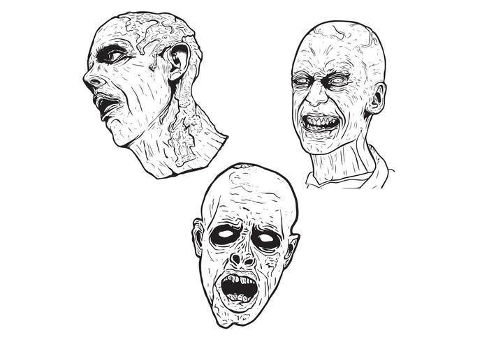 3 Free Illustrated Scary Zombie Vector Graphics 3 Free Illustrated Scary Zombie Vector Graphics