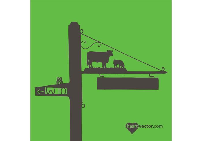 Antique Yard Sign Vector Antique Yard Sign Vector