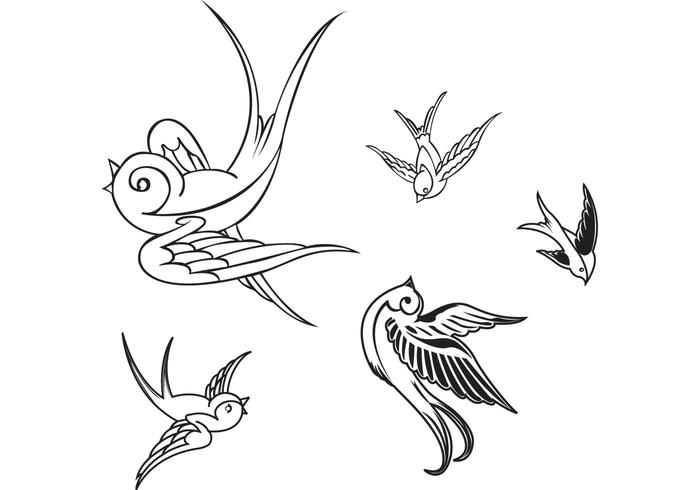 Vector Birds - Sparrows Vector Birds - Sparrows