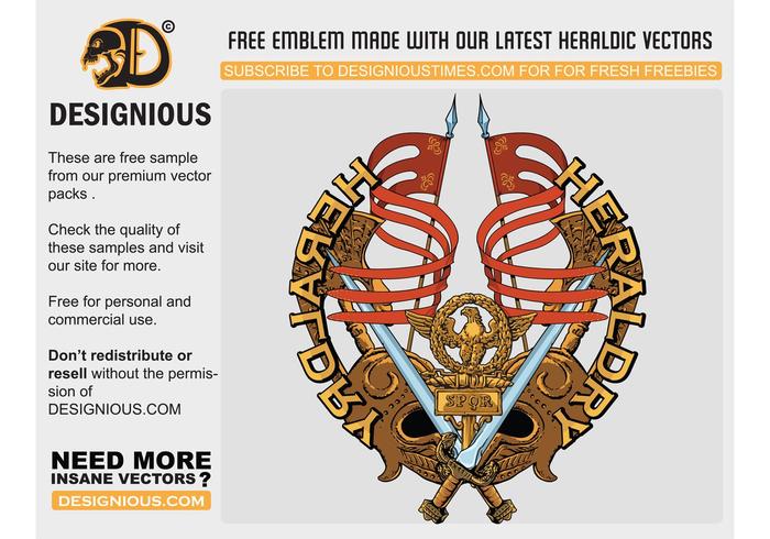 Free vector heraldic emblem Free vector heraldic emblem