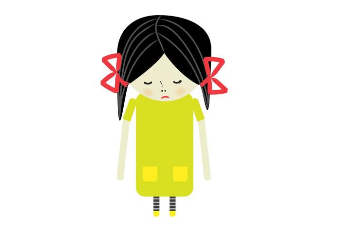Sad Girl Vector Sad Girl Vector