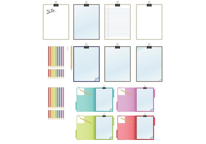 Clipboard and Pencils Vector Clipboard and Pencils Vector