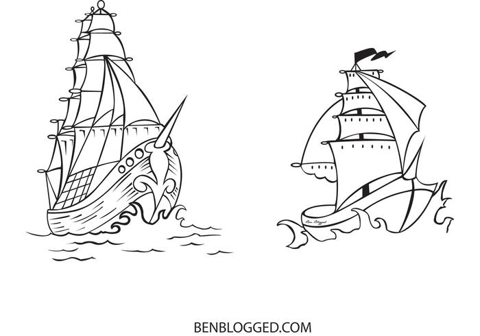 Free Vector Pirate Ships Free Vector Pirate Ships