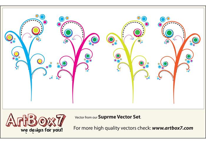 Colorful Swirls Vectors Colorful Swirls Vectors