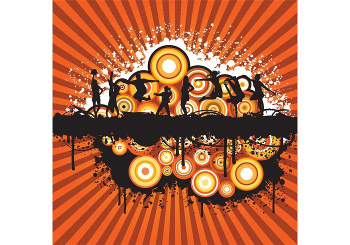 Retro Grunge Dance Vector Retro Grunge Dance Vector