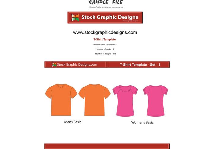 Vector T-shirt Template Vector T-shirt Template