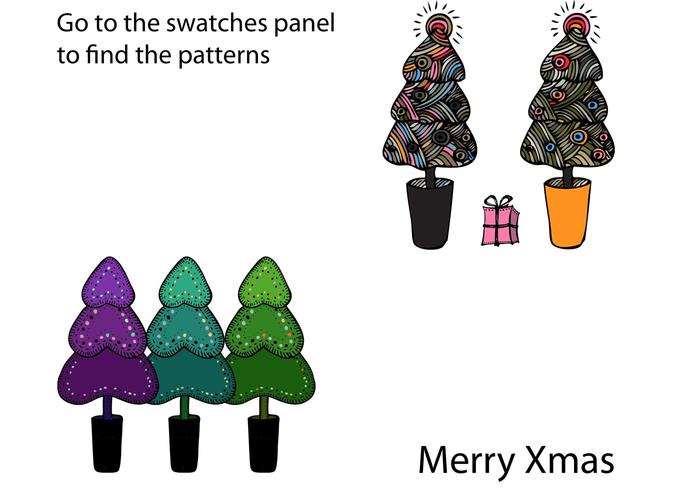 Doodled Christmas Ai Patterns Doodled Christmas Ai Patterns
