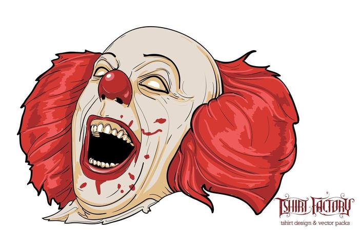 Payaso malvado vector