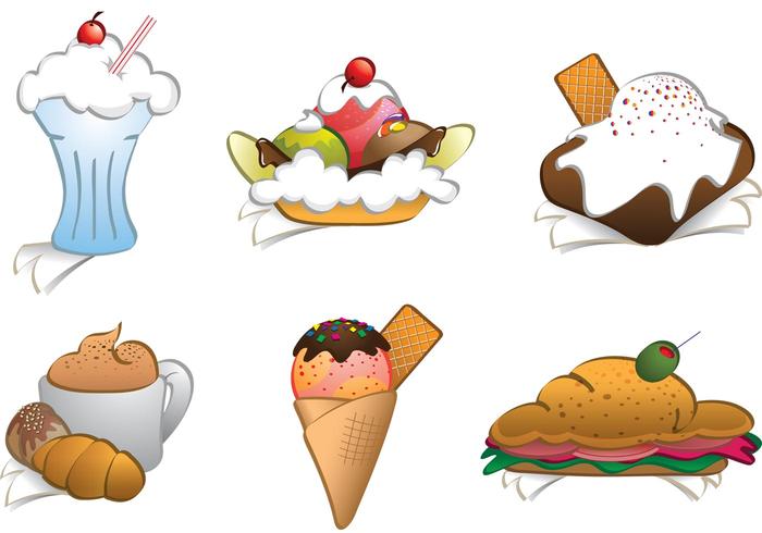 6 Free Vector Dessert Cliparts 6 Free Vector Dessert Cliparts