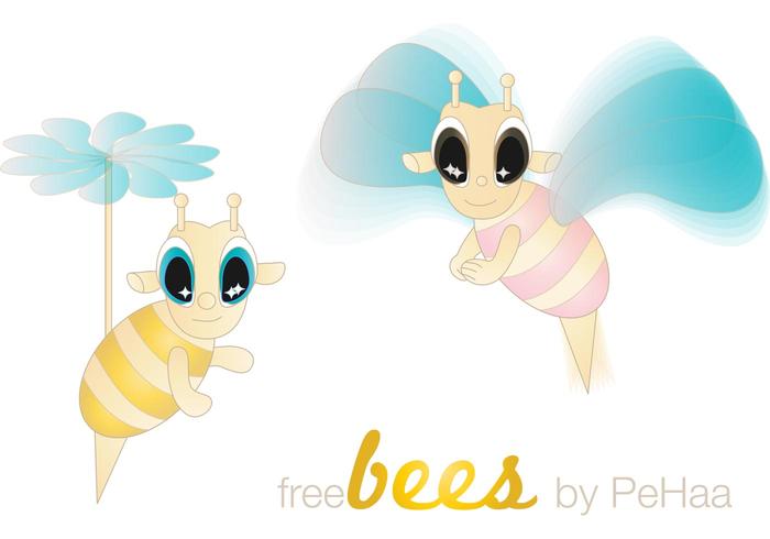 Free Bees – Vector Characters Free Bees – Vector Characters