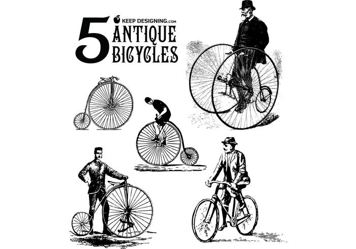 Antique Bicycle Vector Art Antique Bicycle Vector Art