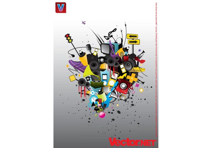 Playful Music Vector Art Elements Playful Music Vector Art Elements