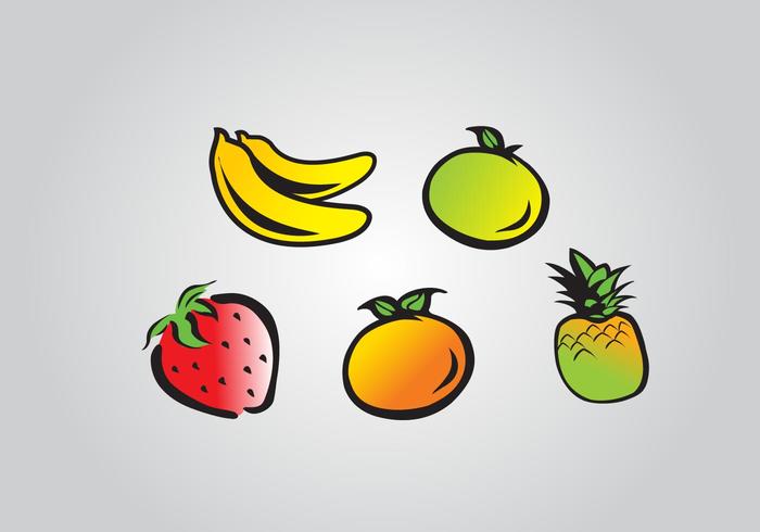 Cartoonish Fruits Vector Cartoonish Fruits Vector