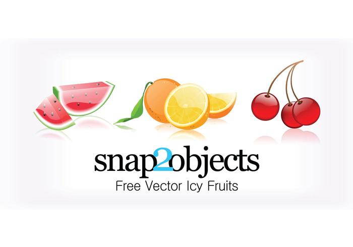 3 Free Vector Icy Fruits 3 Free Vector Icy Fruits