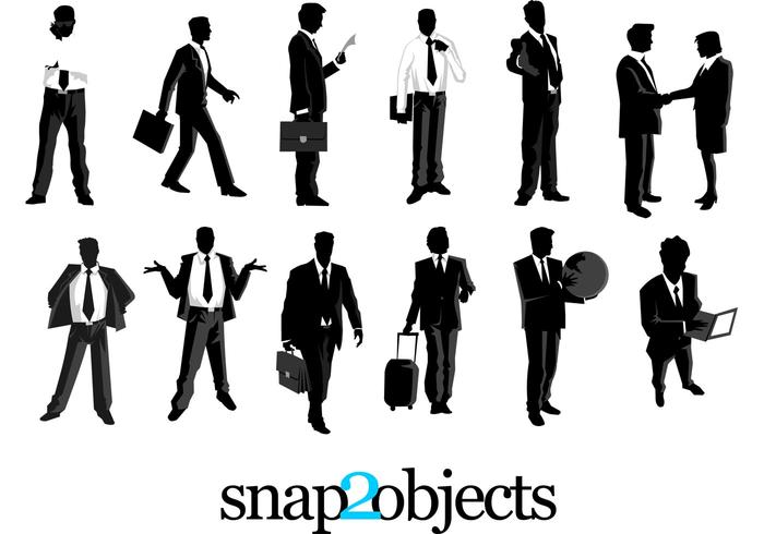 12 Free Vector Businessmen Silhouettes 12 Free Vector Businessmen Silhouettes