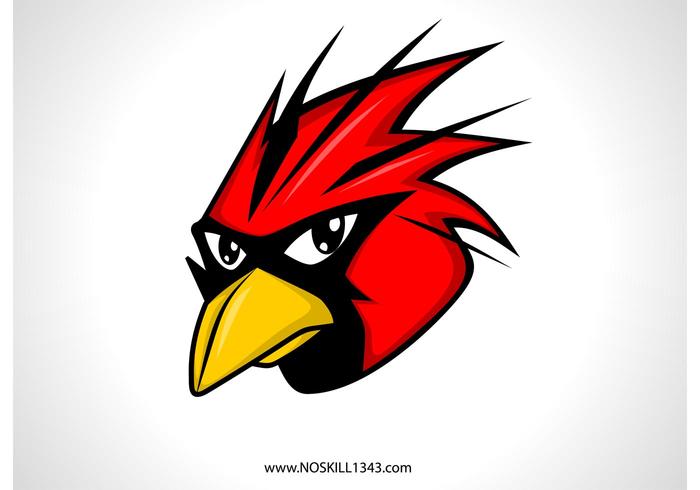 Free Vector Red Bird Head Free Vector Red Bird Head