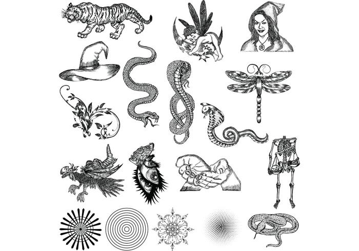 Mixed Elements Free Vector Pack-1 Mixed Elements Free Vector Pack-1