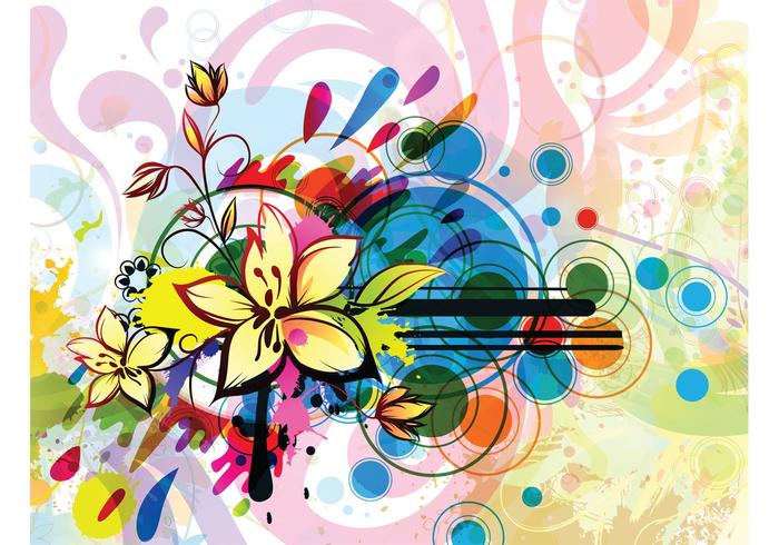 Colorful Floral Vector Background Colorful Floral Vector Background