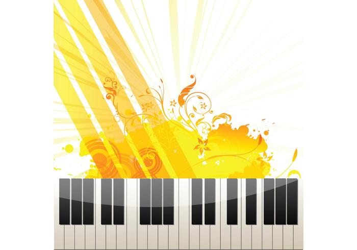 Piano Keys on Abstract Background Piano Keys on Abstract Background