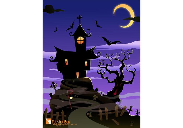 Free Spooky House Vector Art Free Spooky House Vector Art