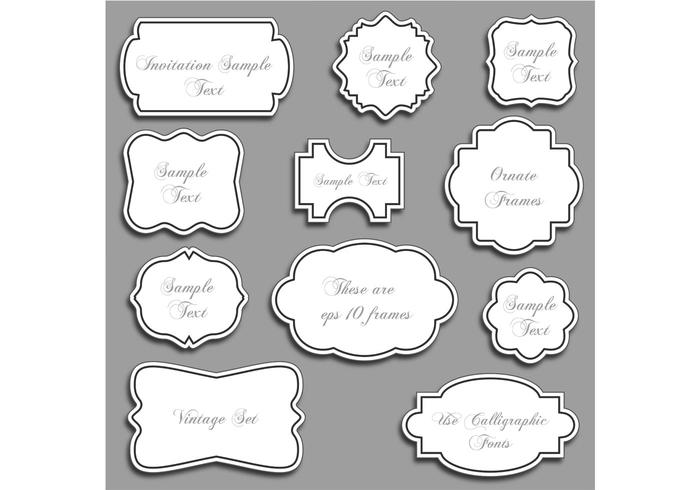 Vintage Ornate Vector Frames Vintage Ornate Vector Frames