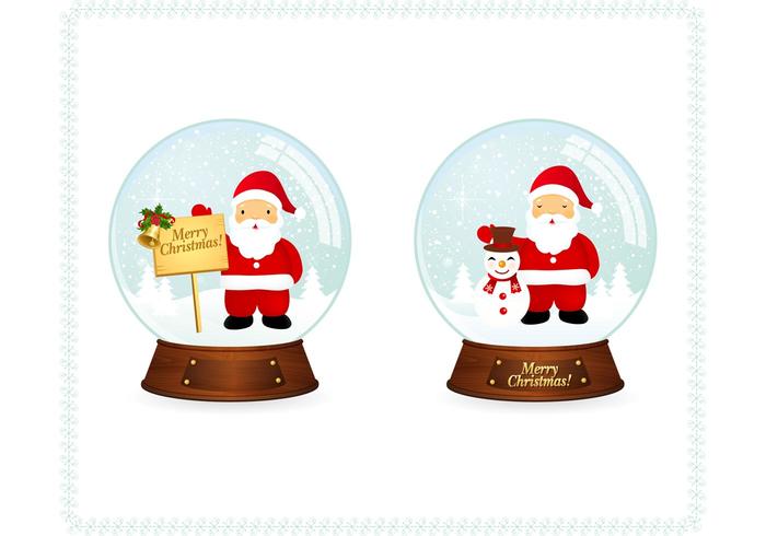 Vector Santa Christmas Snowballs Vector Santa Christmas Snowballs