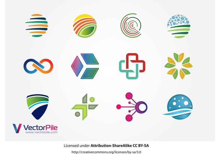 Mezcla de elementos de diseño vectorial de logotipo vector