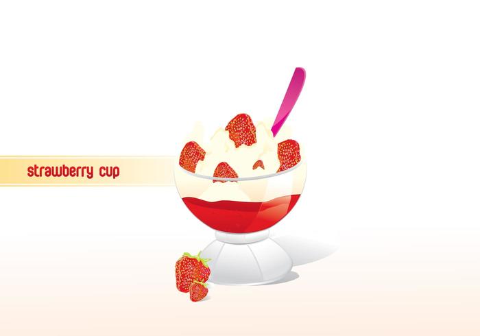 Strawberry Cup Vector Strawberry Cup Vector