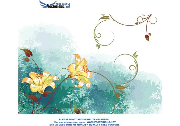 Watercolor Floral Background Vector Illustration Watercolor Floral Background Vector Illustration