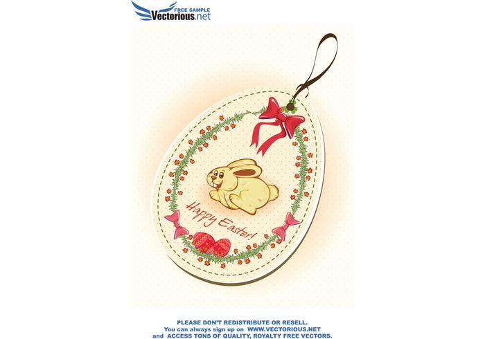 Easter Shopping Tag Vector Illustration Easter Shopping Tag Vector Illustration