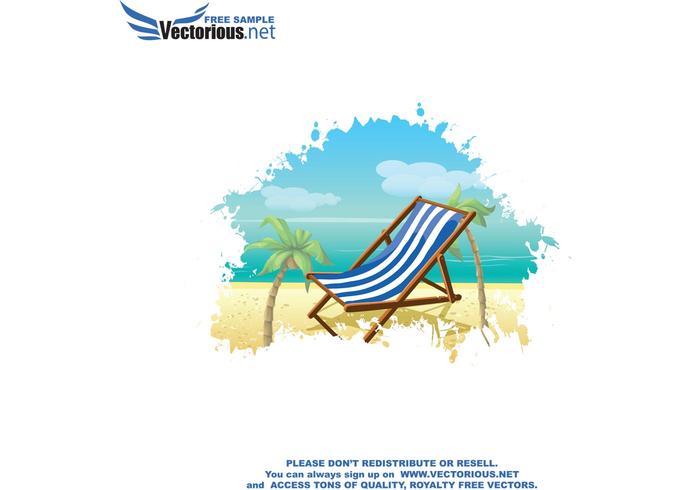 Summer Beach Vector Background Summer Beach Vector Background