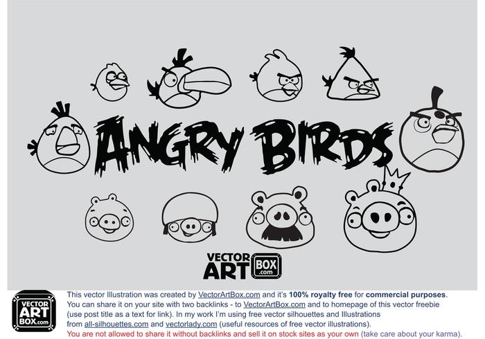 Vector Free Sketch Angry Birds