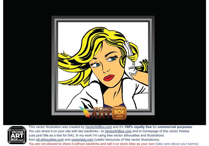 Awesome Free Vector Pop Art Girl Illustration Awesome Free Vector Pop Art Girl Illustration