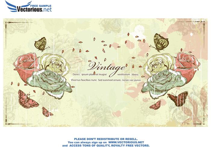 Vector Butterflies with Flowers Vector Butterflies with Flowers