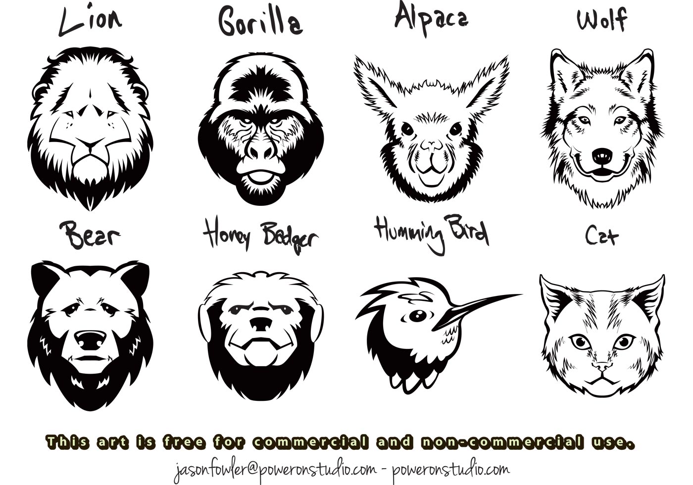 8 Vector Animal Head - Download Free Vector Art, Stock ...