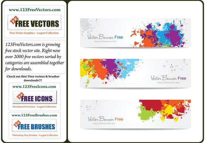 Colorful Splash Banner Vector Colorful Splash Banner Vector