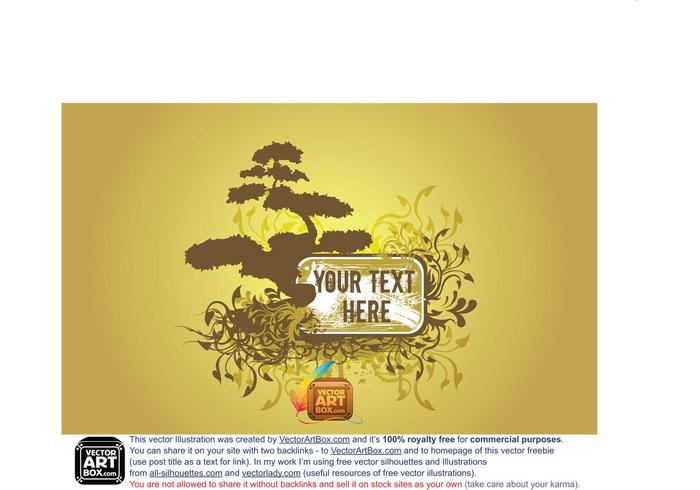 Free Vector Floral Tree Frame Template Free Vector Floral Tree Frame Template