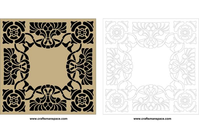 Art nouveau stencil pattern Art nouveau stencil pattern