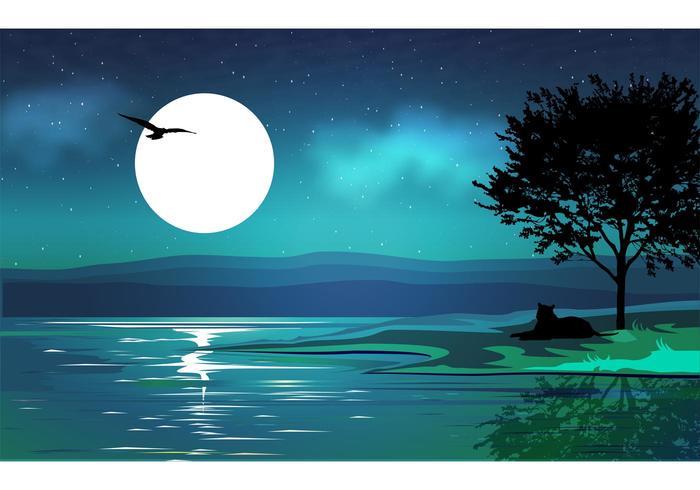Vector Night Wallpaper Vector Night Wallpaper