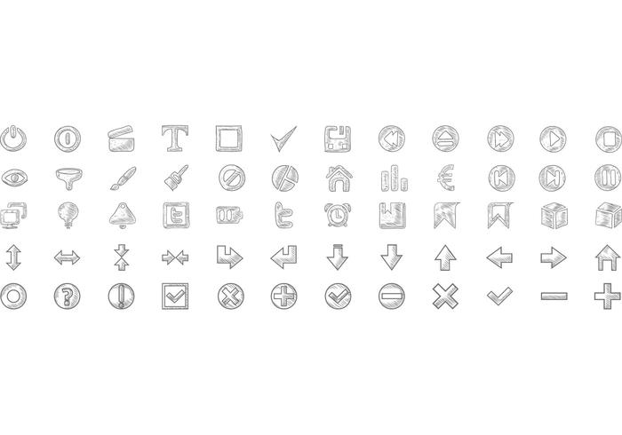 Free Doodle Icons Vector Set Free Doodle Icons Vector Set