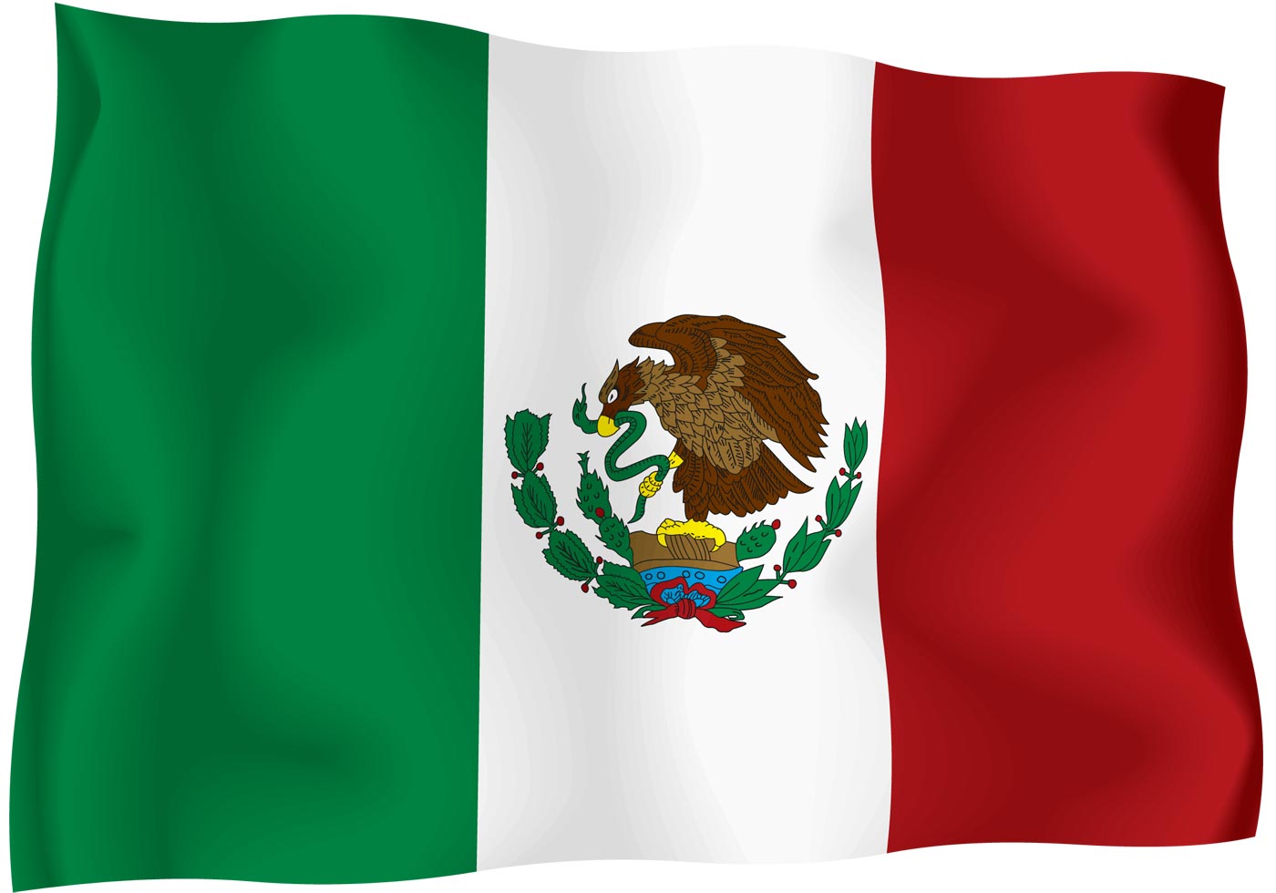 Download Mexico Independence Day flying flag - Download Free Vector ...