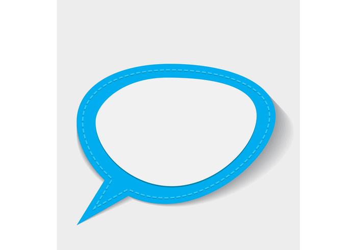 Sewn Chat Bubble Vector Sewn Chat Bubble Vector