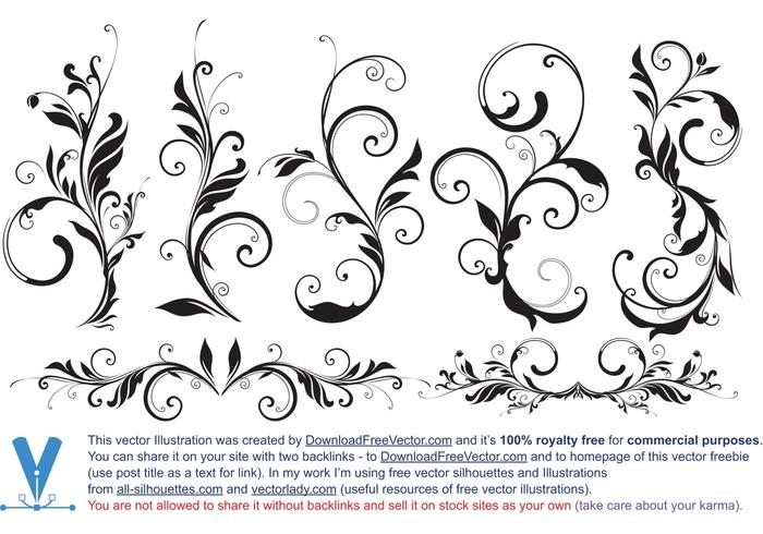 Floral Design Elements Vector Floral Design Elements Vector