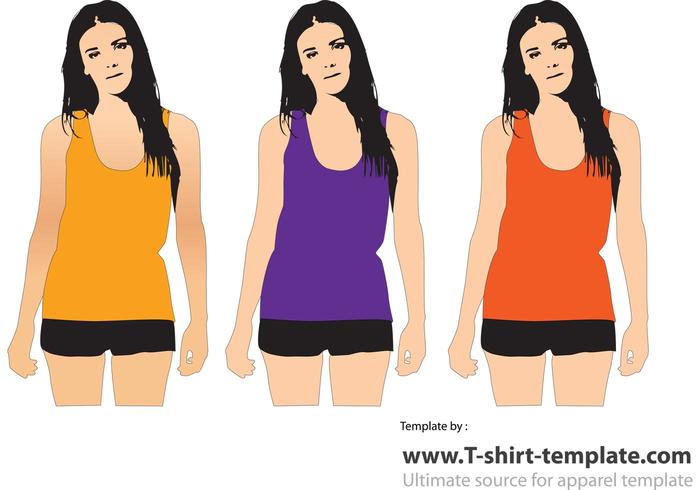 Free Women's Tank Top Template Vector Free Women's Tank Top Template Vector