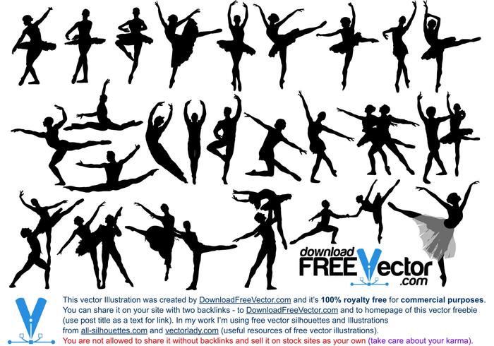Vector Ballet Silhouette Vector Ballet Silhouette