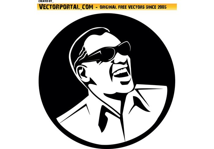 Ray Charles Retrato vector