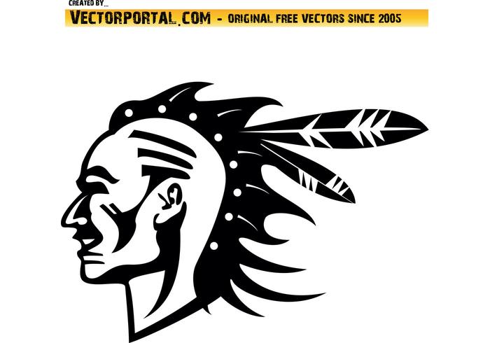 American Indian Vector Image American Indian Vector Image